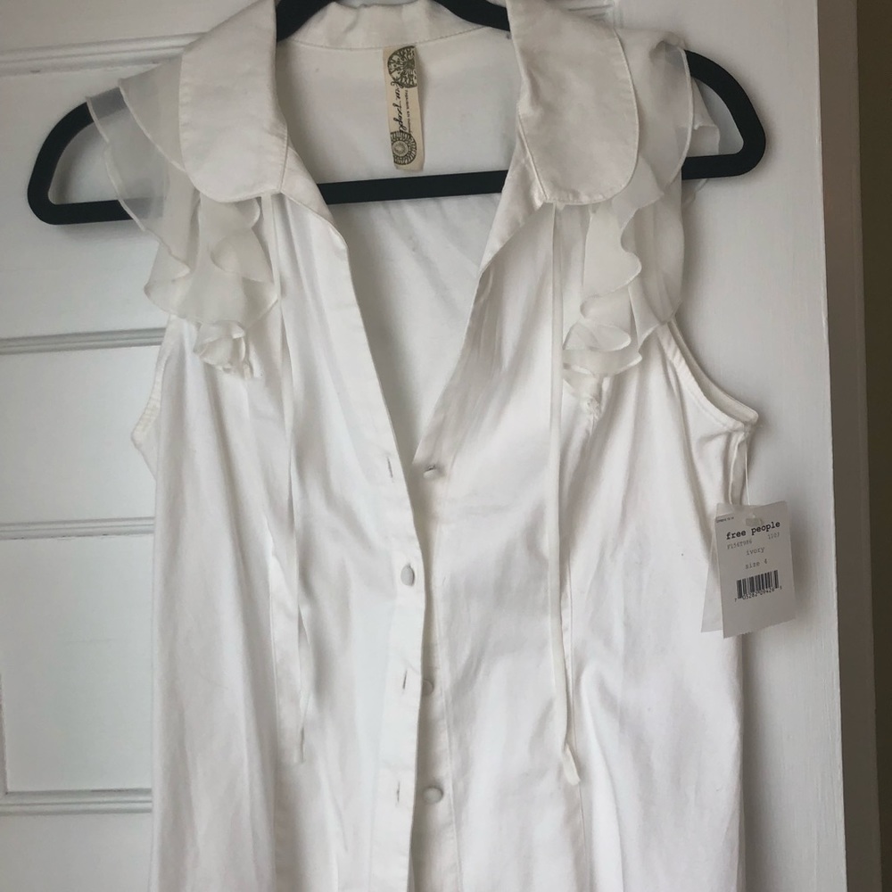 Free People Ivory Tank Top Blouse